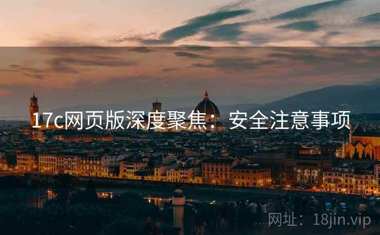 17c网页版深度聚焦：安全注意事项