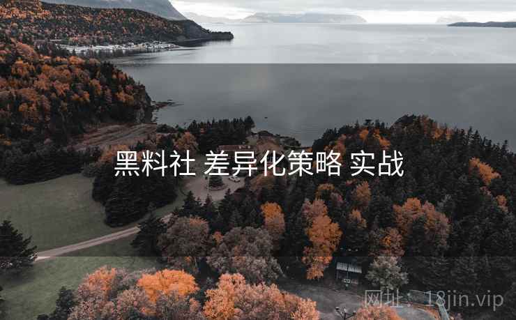 黑料社 差异化策略 实战
