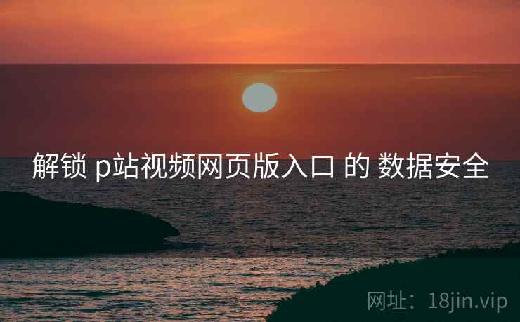 解锁 p站视频网页版入口 的 数据安全