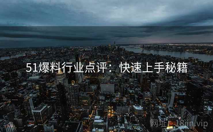 51爆料行业点评：快速上手秘籍