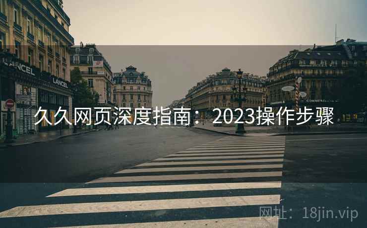 久久网页深度指南：2023操作步骤